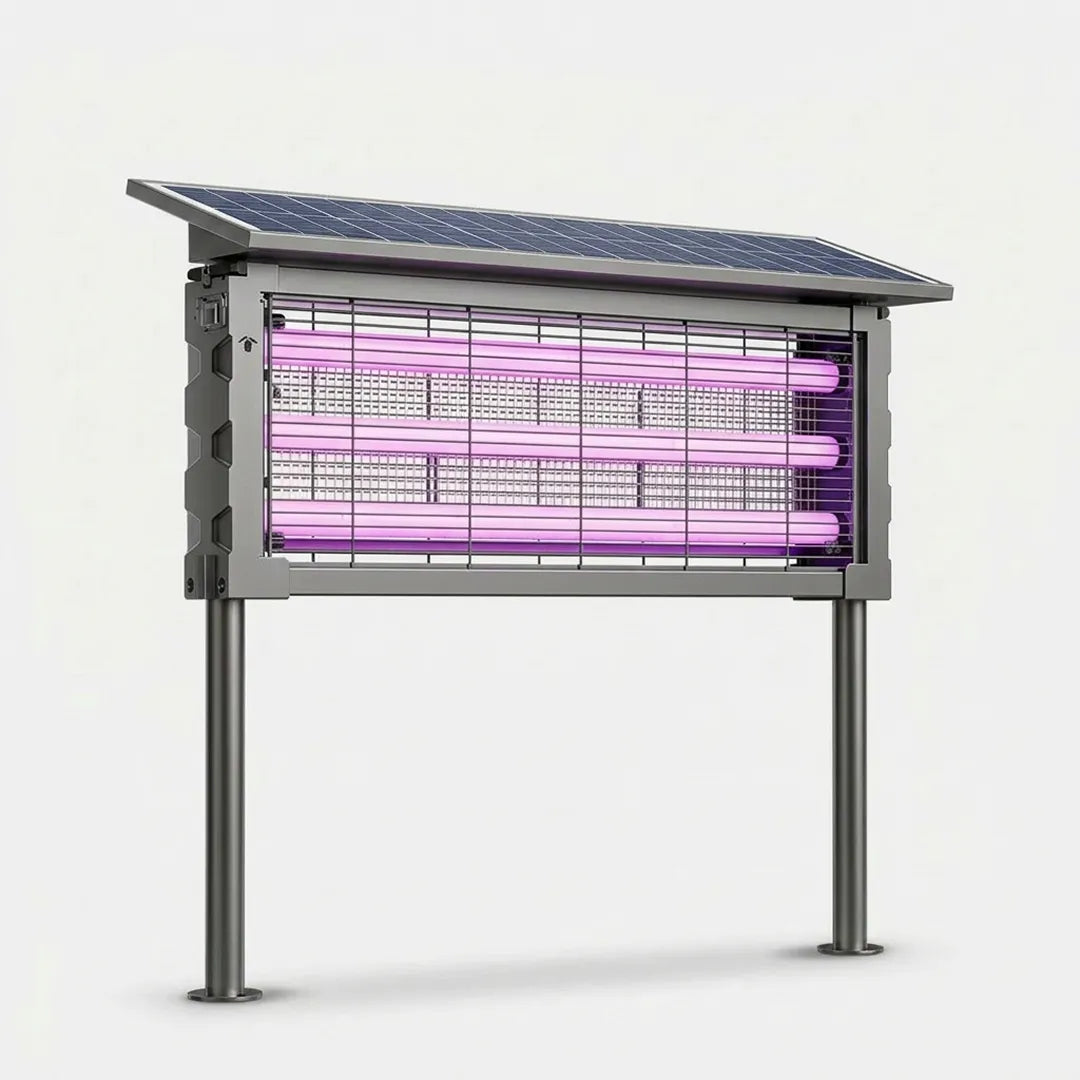 Lampe anti-moustique pro extérieure sur pied avec panneau solaire